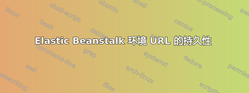 Elastic Beanstalk 环境 URL 的持久性