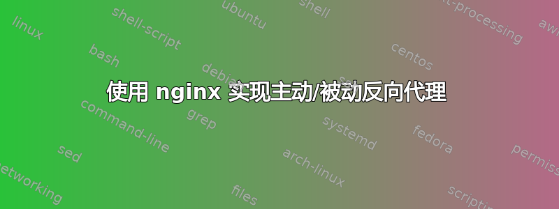 使用 nginx 实现主动/被动反向代理