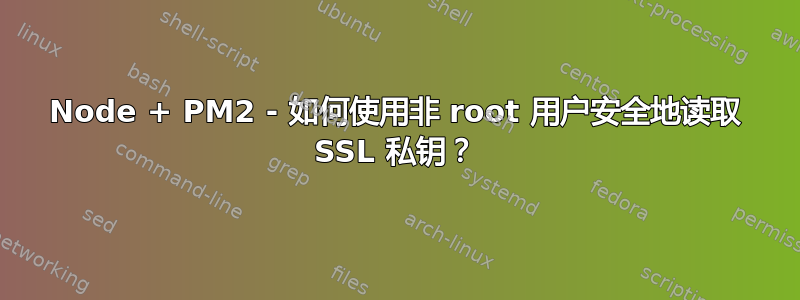 Node + PM2 - 如何使用非 root 用户安全地读取 SSL 私钥？