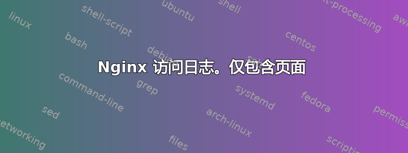 Nginx 访问日志。仅包含页面