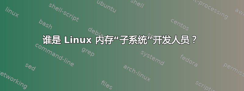 谁是 Linux 内存“子系统”开发人员？