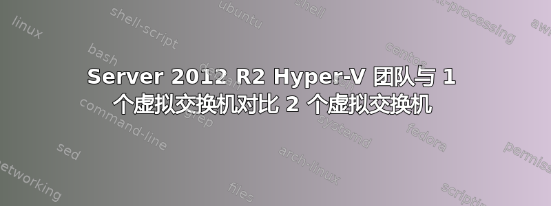 Server 2012 R2 Hyper-V 团队与 1 个虚拟交换机对比 2 个虚拟交换机