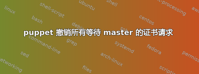 puppet 撤销所有等待 master 的证书请求