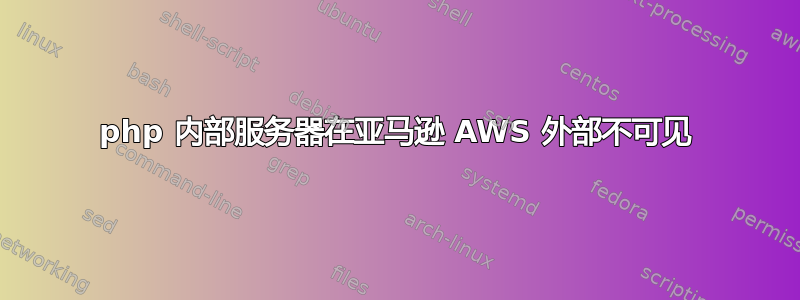 php 内部服务器在亚马逊 AWS 外部不可见