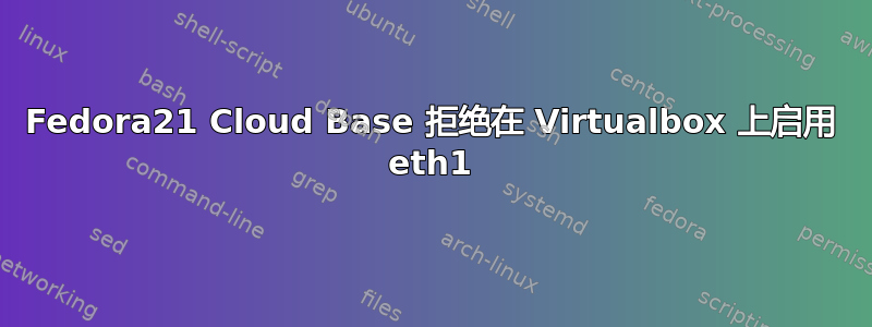 Fedora21 Cloud Base 拒绝在 Virtualbox 上启用 eth1