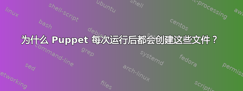 为什么 Puppet 每次运行后都会创建这些文件？