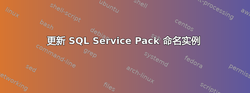 更新 SQL Service Pack 命名实例