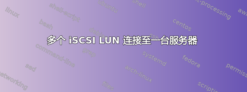 多个 iSCSI LUN 连接至一台服务器