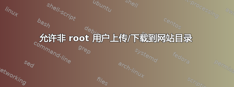 允许非 root 用户上传/下载到网站目录