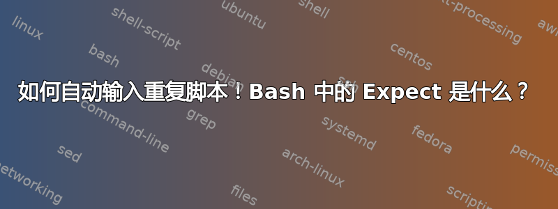 如何自动输入重复脚本！Bash 中的 Expect 是什么？