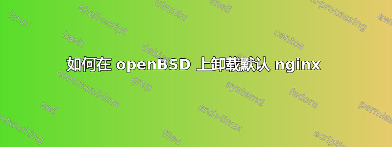 如何在 openBSD 上卸载默认 nginx