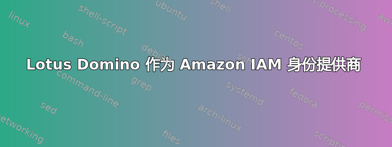 Lotus Domino 作为 Amazon IAM 身份提供商