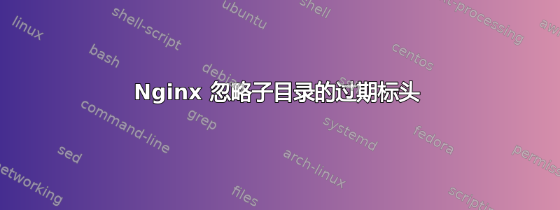 Nginx 忽略子目录的过期标头