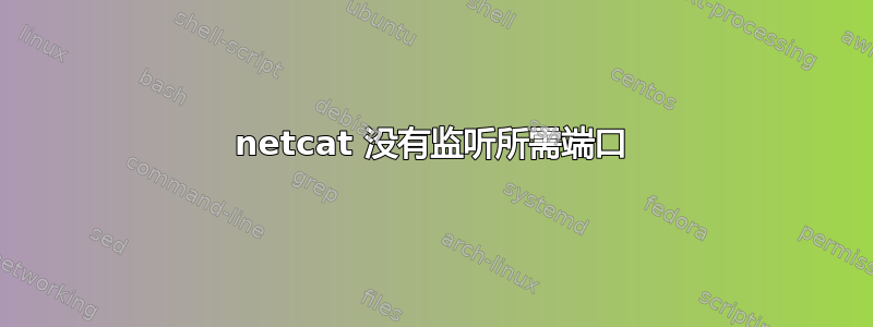 netcat 没有监听所需端口