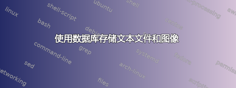 使用数据库存储文本文件和图像