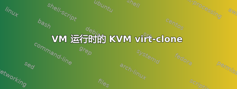 VM 运行时的 KVM virt-clone