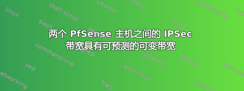 两个 PfSense 主机之间的 IPSec 带宽具有可预测的可变带宽