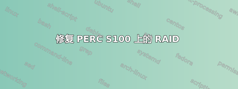 修复 PERC S100 上的 RAID