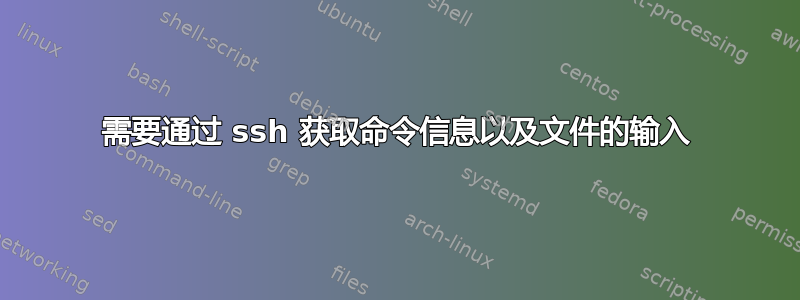 需要通过 ssh 获取命令信息以及文件的输入