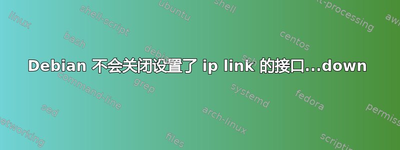 Debian 不会关闭设置了 ip link 的接口...down