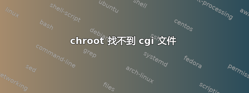 chroot 找不到 cgi 文件