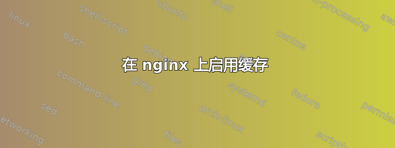 在 nginx 上启用缓存