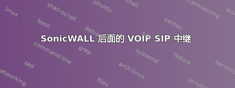 SonicWALL 后面的 VOIP SIP 中继