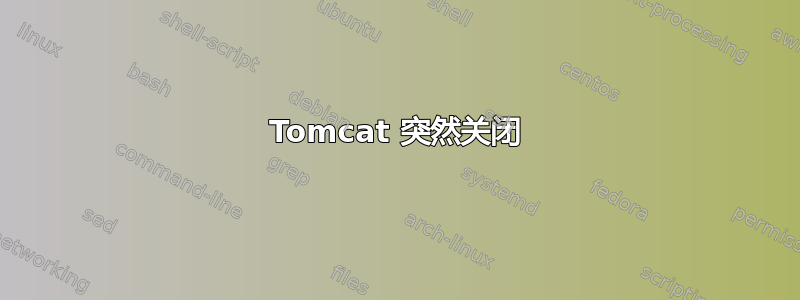 Tomcat 突然关闭