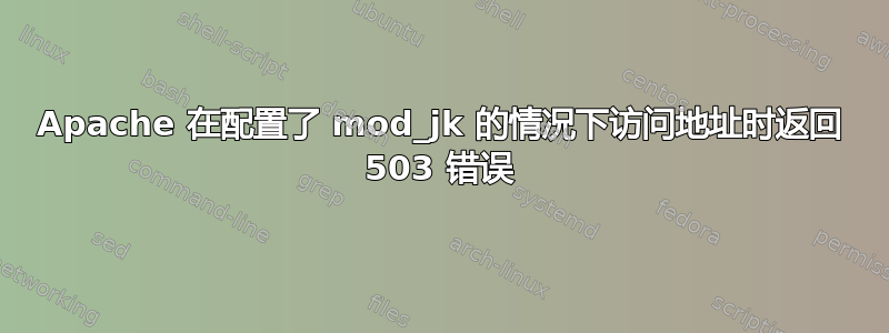 Apache 在配置了 mod_jk 的情况下访问地址时返回 503 错误