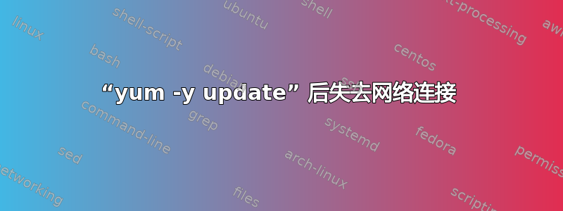 “yum -y update” 后失去网络连接