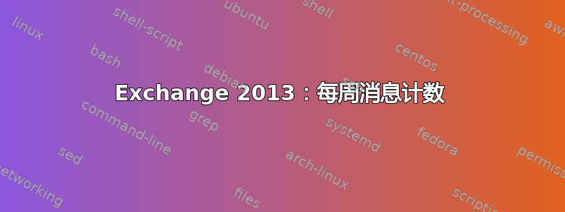 Exchange 2013：每周消息计数