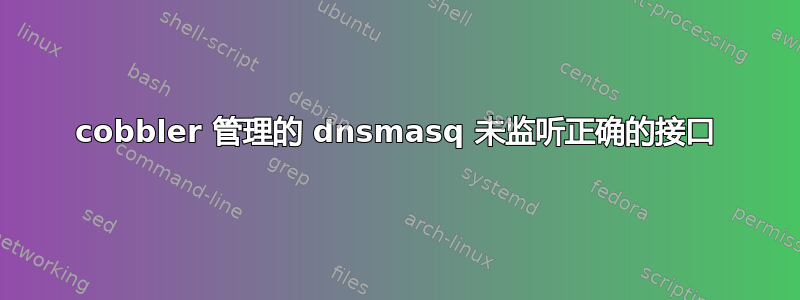 cobbler 管理的 dnsmasq 未监听正确的接口