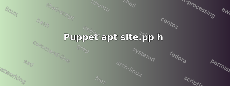 Puppet apt site.pp h