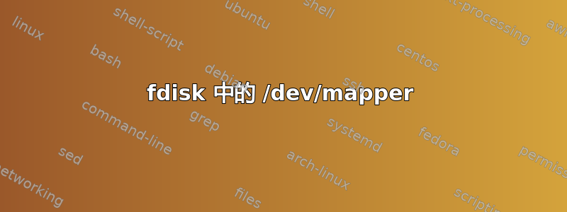 fdisk 中的 /dev/mapper