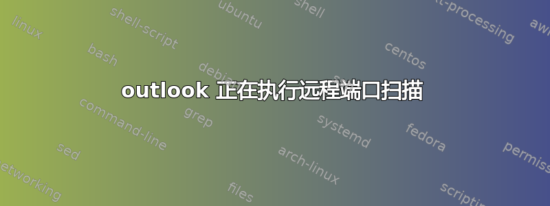 outlook 正在执行远程端口扫描