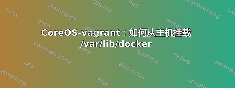 CoreOS-vagrant：如何从主机挂载 /var/lib/docker