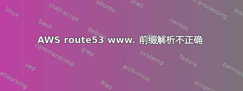 AWS route53 www. 前缀解析不正确