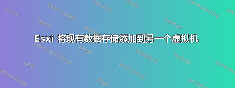 Esxi 将现有数据存储添加到另一个虚拟机