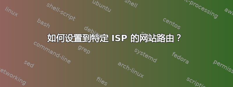 如何设置到特定 ISP 的网站路由？