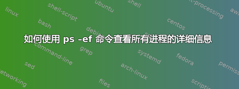 如何使用 ps –ef 命令查看所有进程的详细信息