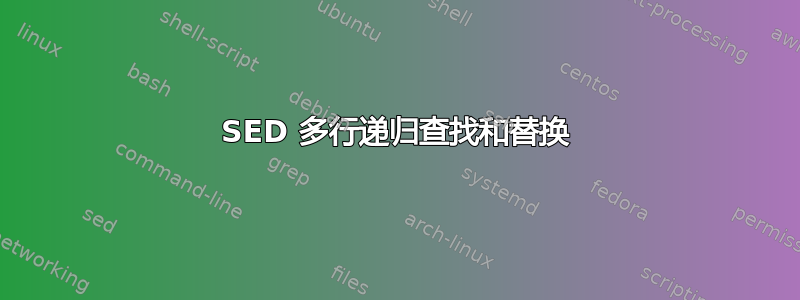 SED 多行递归查找和替换