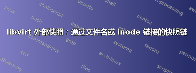 libvirt 外部快照：通过文件名或 inode 链接的快照链