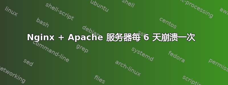 Nginx + Apache 服务器每 6 天崩溃一次 