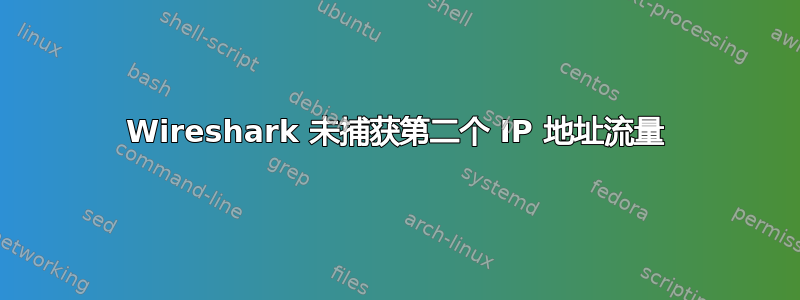 Wireshark 未捕获第二个 IP 地址流量