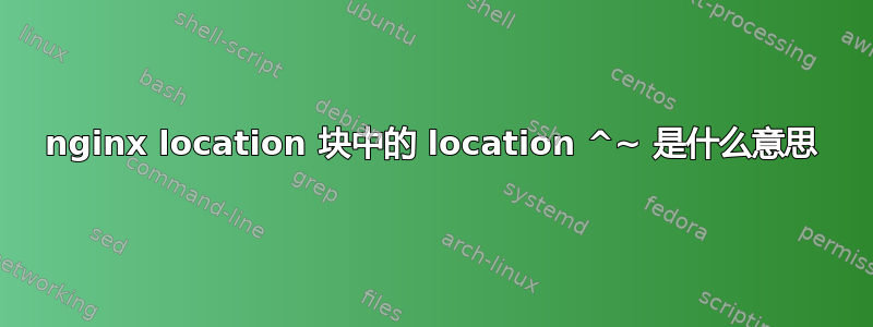 nginx location 块中的 location ^~ 是什么意思