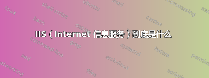 IIS（Internet 信息服务）到底是什么