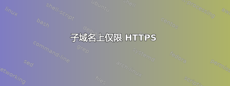 子域名上仅限 HTTPS