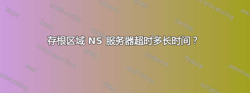 存根区域 NS 服务器超时多长时间？