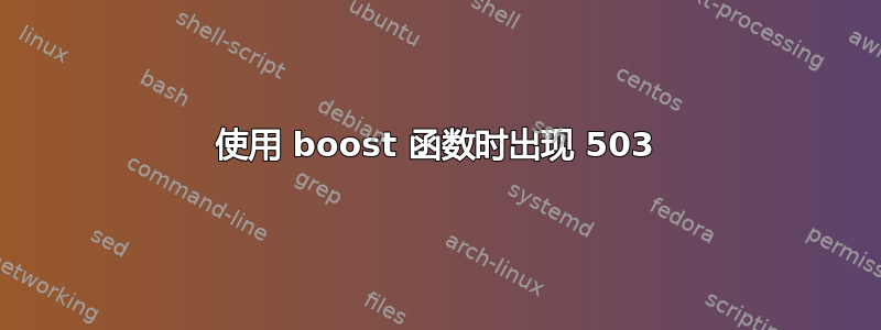 使用 boost 函数时出现 503