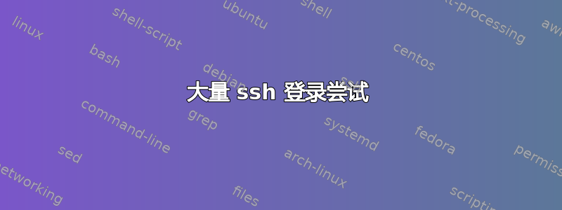 大量 ssh 登录尝试